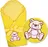 Baby Nellys Teddy Bear jersey zavinovačka s výztuží, žlutá