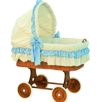 Kolébka pro miminko SCARLETT boudička k proutěnému košíku Martin modrá