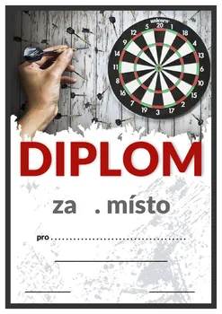 Poháry.com Diplom D72 šipky 