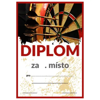 Poháry.com Diplom D73 šipky