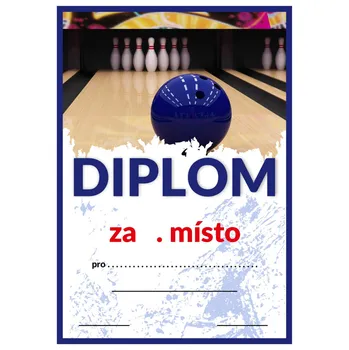 Poháry.com Diplom D72 bowling 