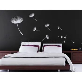 Samolepící dekorace Dekorace-steny.cz Chmýří pampelišky 61, 27 kusů chmýří 60 x 40 cm, 30 x 20 cm, 15 x 23 cm