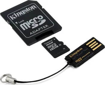 Kingston Mobility Kit  G2 microSDHC 16 GB Class 10 + SD adaptér + čtečka karet(MBLY10G2/16GB)