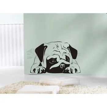 Samolepící dekorace Dekorace na zeď - Mopsík - dekorace-steny.cz - 40 x 60 cm - 049