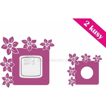 Samolepící dekorace Dekorace-steny.cz - Samolepky na vypínač - Lístky - 668