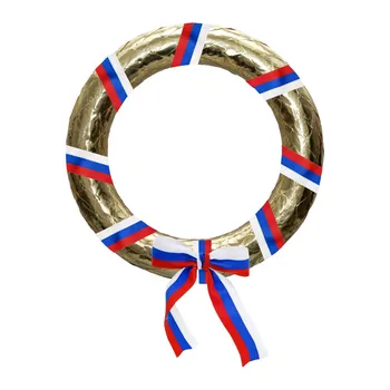 Poháry.com Vavřínový věnec zlatý s trikolórou