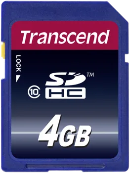 Paměťová karta Transcend SDHC 4 GB Class 10 (TS4GSDHC10)