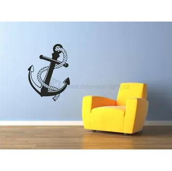 Samolepící dekorace Samolepky na zeď - Lodní kotva - dekorace-steny.cz - 30 x 40 cm - 684