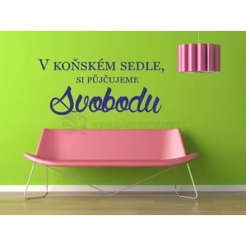 Samolepící dekorace Samolepky na zeď - Svoboda v koňském sedle - dekorace-steny.cz - 30 x 60 cm - 464