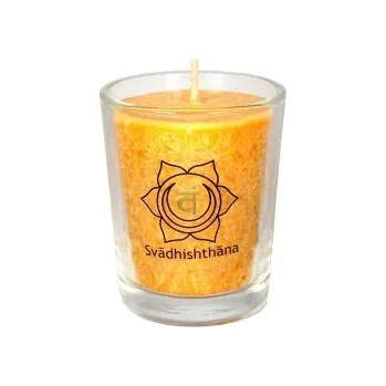 Svíčka Čakrová svíce oranžová mini