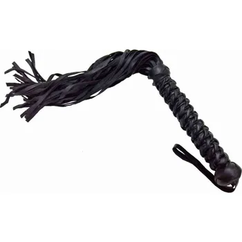 bič BDSM Flogger Suede Black II