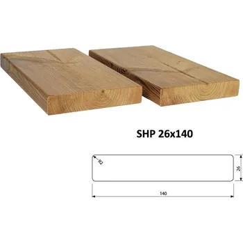 Dřevo Hoblovaný hranol SHP 26 x 140 mm - THERMOWOOD 4200 mm