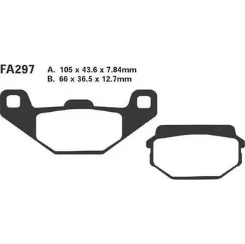 Brzdový komplet EBC FA297 organické brzdové destičky pro motorku