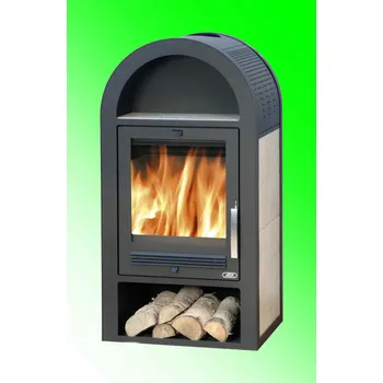 Krbová kamna ABX Stockholm 8-3036 - krbová kamna, výkon 4 - 10 kW, černý lak / keramika