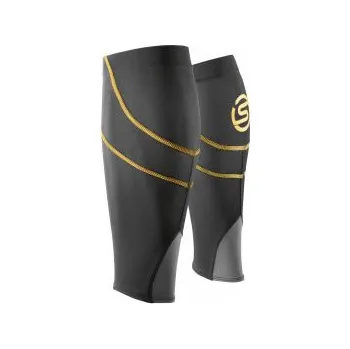 Běžecké oblečení Skins Essential Black/Yellow Calftights mx S; Černá návleky + DÁREK DLE VÝBĚRU!