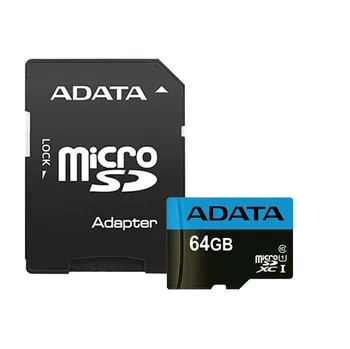 Paměťová karta ADATA Premier microSDXC 64 GB Class10 UHS-I U1 + SD adaptér (AUSDX64GUICL10-RA1)