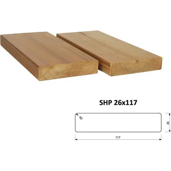 Dřevo Hoblovaný hranol SHP 26 x 117 mm - THERMOWOOD 4200 mm