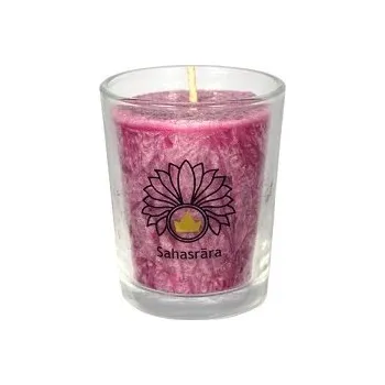 Svíčka Čakrová svíce fialová mini