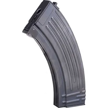Airsoft E&L Kovový zásobník stylu AK na 120 ran - tlačný, černý