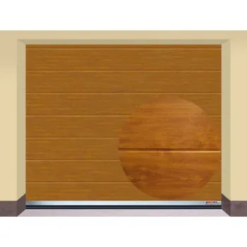 Garážová vrata AMPEL s.r.o. Sekční garážová vrata ZLATÝ DUB CL 255×215 cm s elektrickým pohonem - Montáž svépomocí