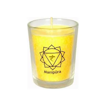 Svíčka Ćakrová svíce žlutá mini