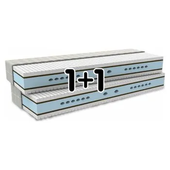 Matrace MAXIMA 1+1 ZDARMA - MPO, matrace s kokosovým vláknem + DÁREK anatomický polštář, AKCE DOPRAVA ZDARMA 90 x 200 cm TYPICKÝ ROZMĚR, Medico - standartní pratelný potah