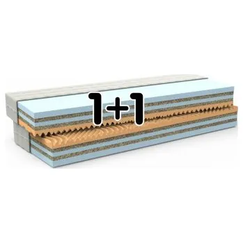 Matrace VALERY 1 + 1 ZDARMA - MPO, partnerská matrace + DÁREK anatomický polštář, AKCE DOPRAVA ZDARMA 80 x 200 cm TYPICKÝ ROZMĚR, Bamboo - potah s vlákny bambusu