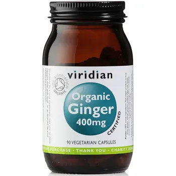 Přírodní produkt Viridian Organic Ginger 400 mg 90 cps.