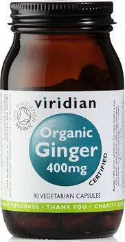 Přírodní produkt Viridian Organic Ginger 400 mg 90 cps.