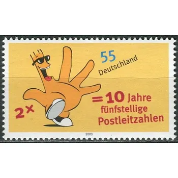 Poštovní známka (2003) MiNr. 2344 ** - Německo - 10 let pětimístná poštovní směrovací čísla