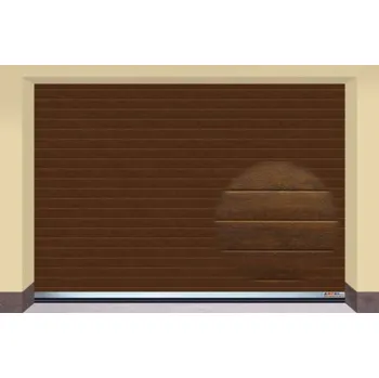 Garážová vrata AMPEL s.r.o. Sekční garážová vrata TMAVÝ DUB L 305×215 cm s elektrickým pohonem - Montáž svépomocí