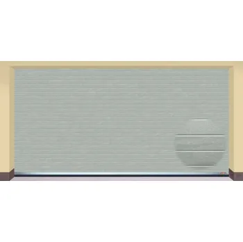 Garážová vrata AMPEL s.r.o. Sekční garážová vrata STŘÍBRNÁ RAL 9006 L 505×255 cm s elektrickým pohonem - Montáž svépomocí