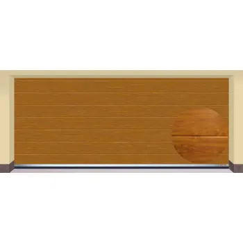 Garážová vrata AMPEL s.r.o. Sekční garážová vrata ZLATÝ DUB CL 505×215 cm s elektrickým pohonem - Montáž svépomocí