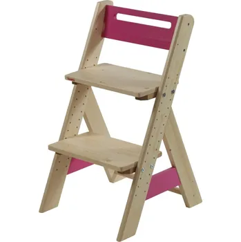 Jídelní židle Gazel ZUZU dětská rostoucí židle růžová