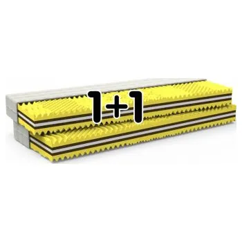 Matrace HORTENZIE 1 + 1 ZDARMA - MPO, matrace s kokosovým vláknem + DÁREK anatomický polštář, AKCE DOPRAVA ZDARMA 200 x 200 cm ATYPICKÝ ROZMĚR, Silver Active - potah se stříbrem