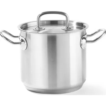 Hrnec Hendi Vysoký hrnec 2,8l nerezový 18/10 s poklicí na indukci 837108 K.LINE (Hendi 837108 KITCHEN LINE Vyšší hrnec v nerezovém provedení 18/10 vhodný na indukci)