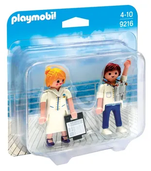 Stavebnice Playmobil Playmobil 9216 Duo Pack Stevardka a důstojník