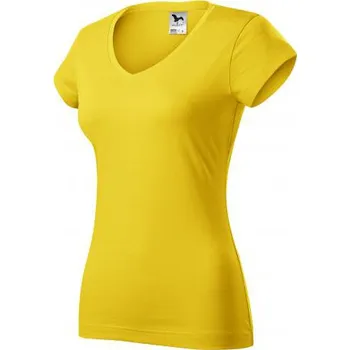 pracovní tričko MALFINI Triko FIT V-NECK LADY 180g, různé barvy Velikost XS žluté