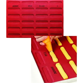 Nádoba na pečení Forma perforovaná FORMASIL (36 ks eclairs) 12,5x2,5, v.05cm