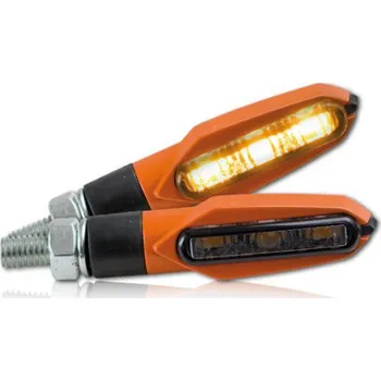 Osvětlení pro motocykl Blinkry moto "Slight" LED oranžové, pár (Blikání je viditelné i ze zadní strany blinkru)