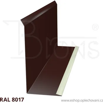Střešní lemovaní Lemování zdí rš 250 hnědá