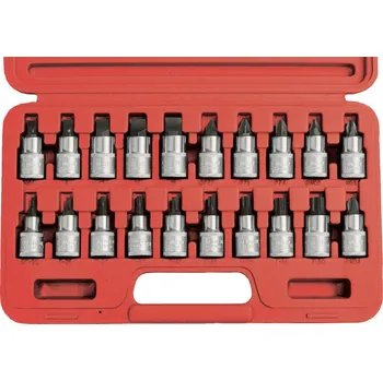 Bit Sada bitů šroubovacích nástrčných 1/2" plochý. Torx, křížový a PZ 20.dílná sada