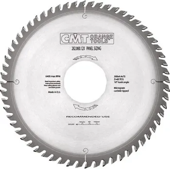 Pilový kotouč CMT pilový kotouč pro velkoplošné pily D450 x 4,8 d60 Z72 16° HM