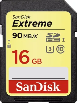 Paměťová karta SanDisk Extreme microSDHC 16 GB Class 10 UHS-I U3