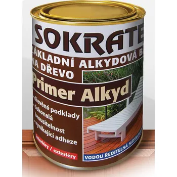 Barva na dřevo SOKRATES PRIMER ALKYD základní alkydová barva na dřevo 5kg Barva: bílá