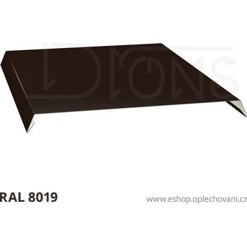 Střešní lemovaní Oplechování atiky kónické rš 330 tmavě hnědá (šíře 250)