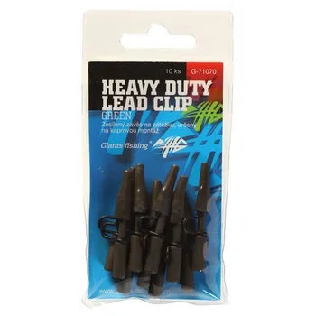 Giants Fishing Heavy Duty Lead Clip Green boční závěs 10 ks Giants Fishing Heavy Duty Lead Clip Green boční závěs 10 ks