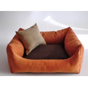 Pelíšek pro psa DELUXE Pelíšek pro psa - oranžová / hnědá / cappuccino