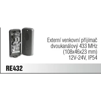 CAME RE 432M externí přijímač, frekvence 433Mhz