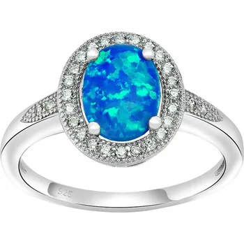 Prsten Stříbrný prsten LUNA s modrým opálem JJJ0213C1